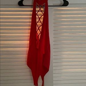 Red bodysuit